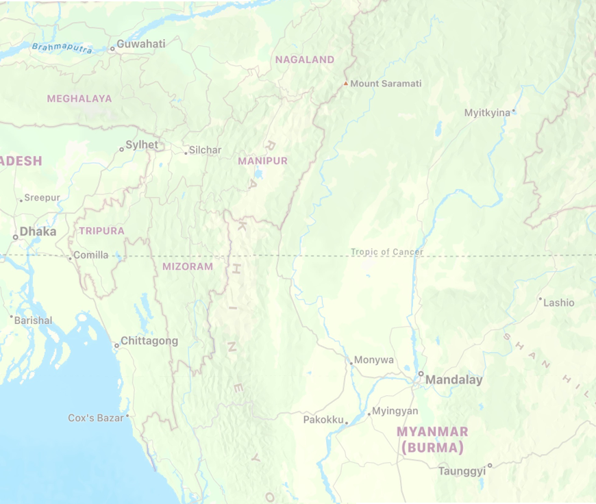 Indo-Burma Situation Map